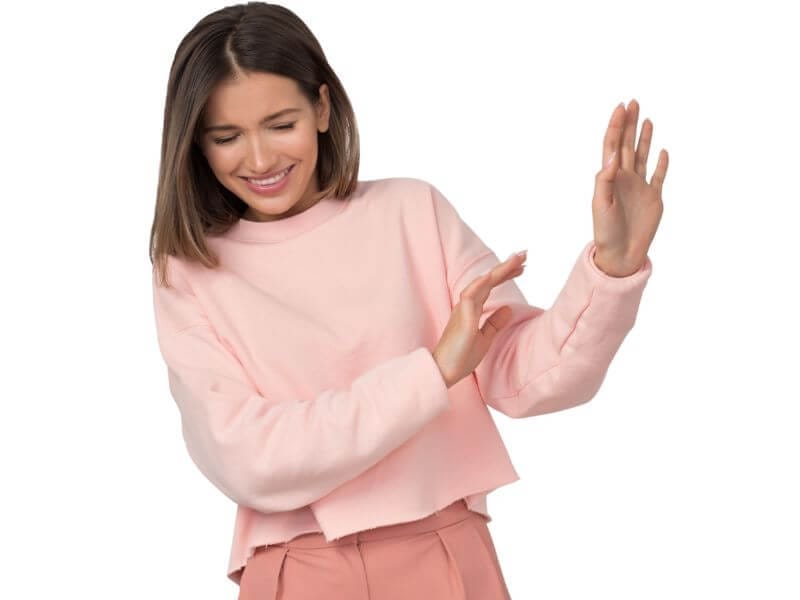 a-woman-avoiding-something